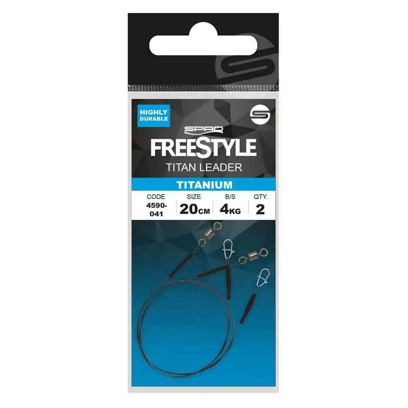 Freestyle Titanium Leaders 0.24mm - 4kg - 30cm Snelle Levering