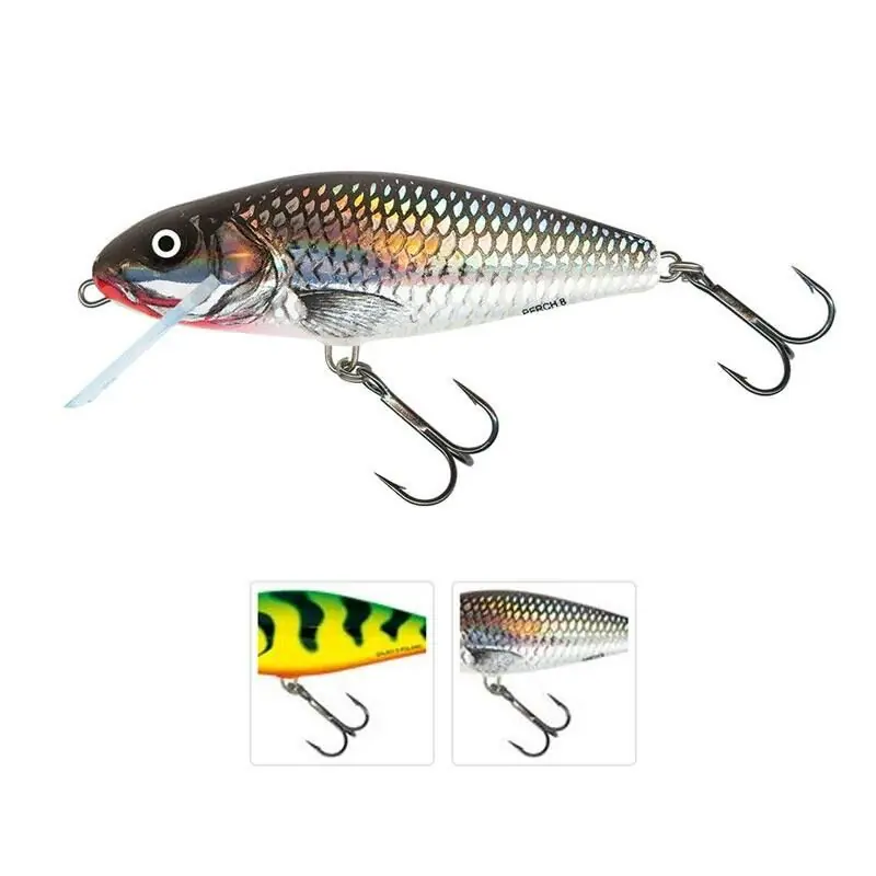 Salmo Perch Floating 14cm Holo Grey Shiner Direct Verzonden