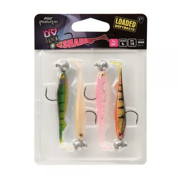 Fox Rage UV Slick Shad Loaded 7cm Direct Beschikbaar
