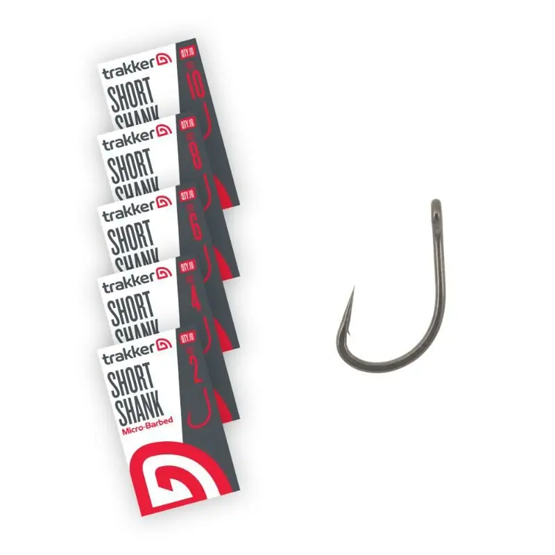 Trakker Short Shank Hooks Barbed Size 10 Merkproduct