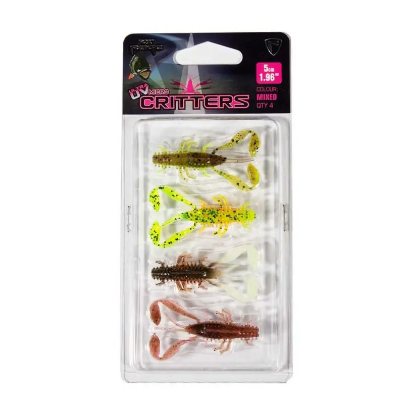 Premium Fox Rage Micro Critters UV Mixed Colour Pack 5cm