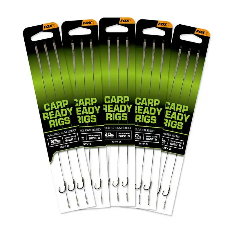 Nieuw Fox Eos Carp Ready Rigs Barbed Size 6 (20lb)