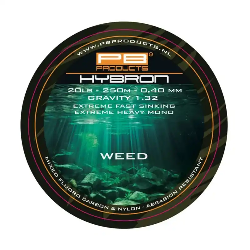 PB Products Hybron 250m Weed 0.40mm - 20lb Betaalbaar