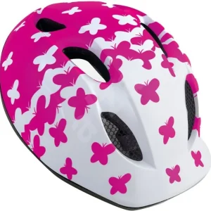 Kinderkleding helm MET Super goed Buddy vlinders / roze / wit mat M/L(52-57) Uitverkoop