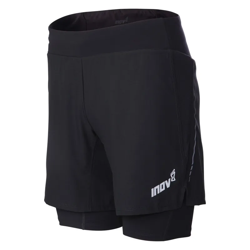 Mannen korte broek Inov-8 Ras Elite 7" kort M zwart rood S Gratis Retour