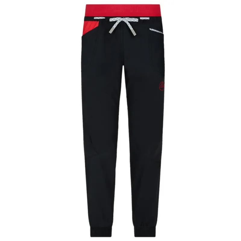 Dames klimmen broek La Sportiva mantra Scharnier zwart / hibiscus XS Korting