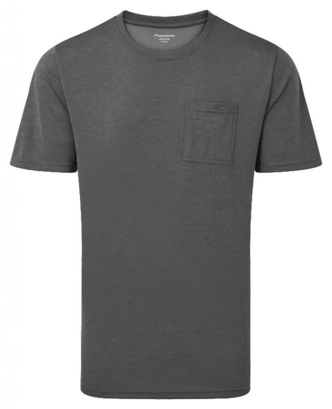 Goedkoop Mannen t-shirt Montane Darten Zak T-shirt Leisteen M