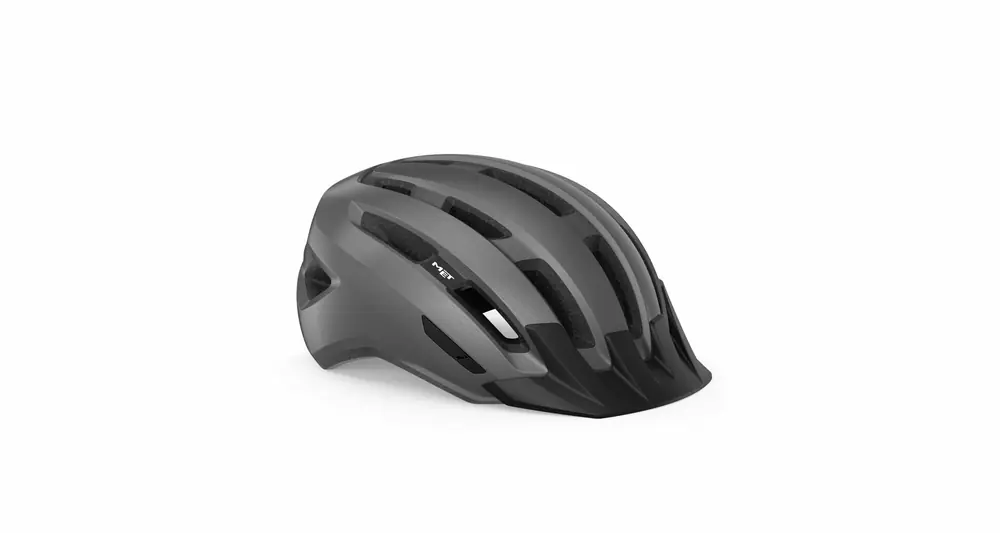 Fietshelm MET MIPS in het centrum grijs glanzend S-M (52-58) Must-Have