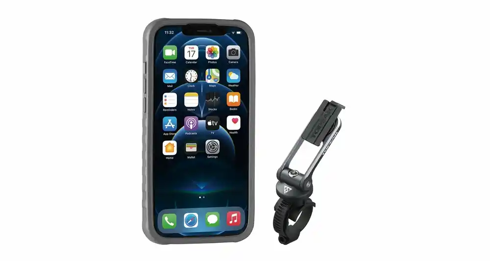Exclusieve Aanbieding Telefoon geval TOPEAK RideCase voor iPhone 12 Pro Max. Hoogte zwart grijs