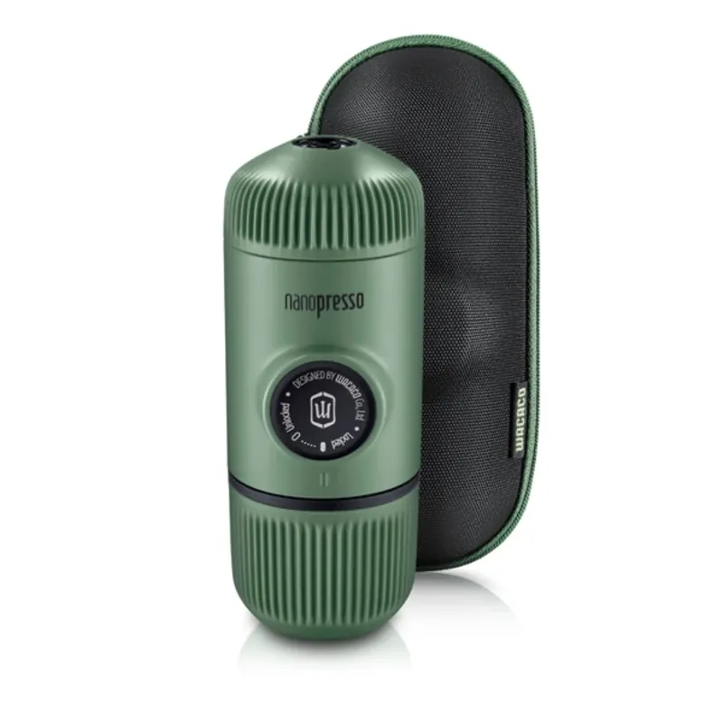 Buitenshuis koffie machine met koffer Wacaco Nanopresso groen Alleen Vandaag