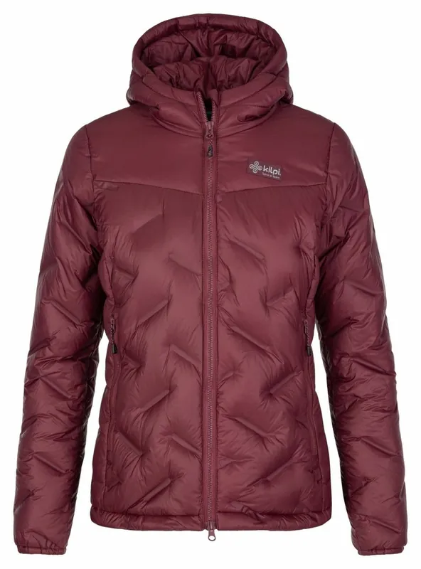 Dames donsjack Kilpi Alberta-W Donkerrood XS Premium