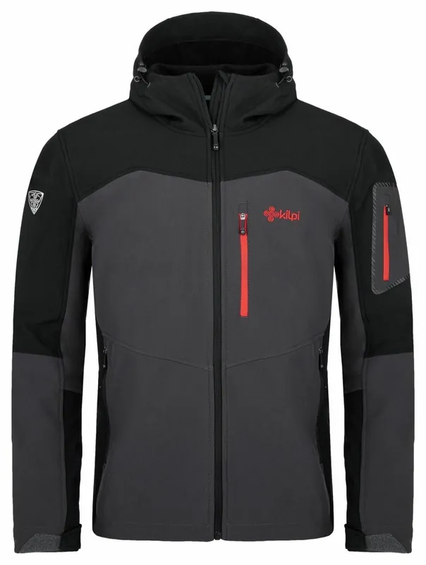 Heren softshelljack Kilpi Presena-M Donkergrijs XS Voordeelprijs