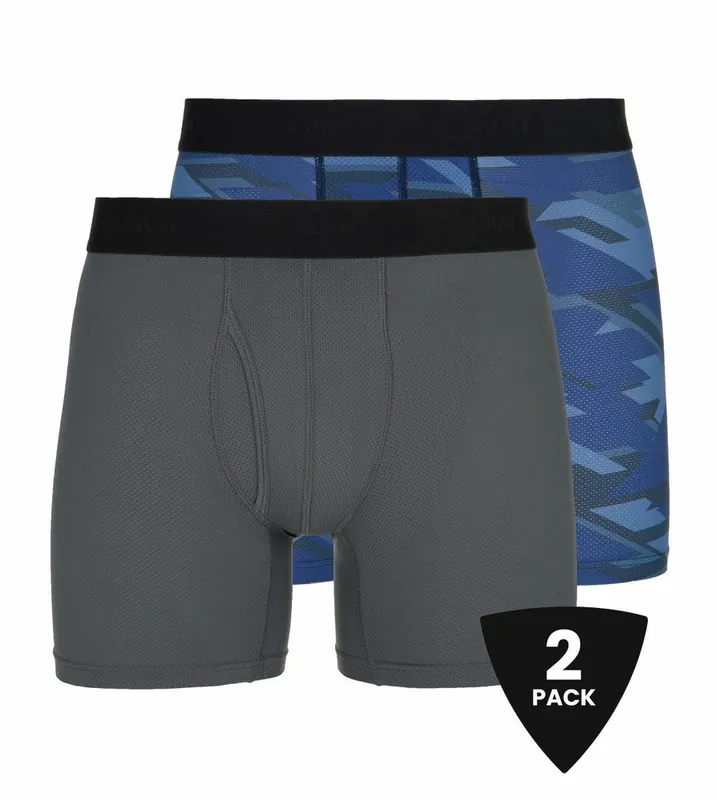 Technische boxershorts voor heren Kilpi 2-pack Nett-U Donkergrijs/blauw XS Must-Have