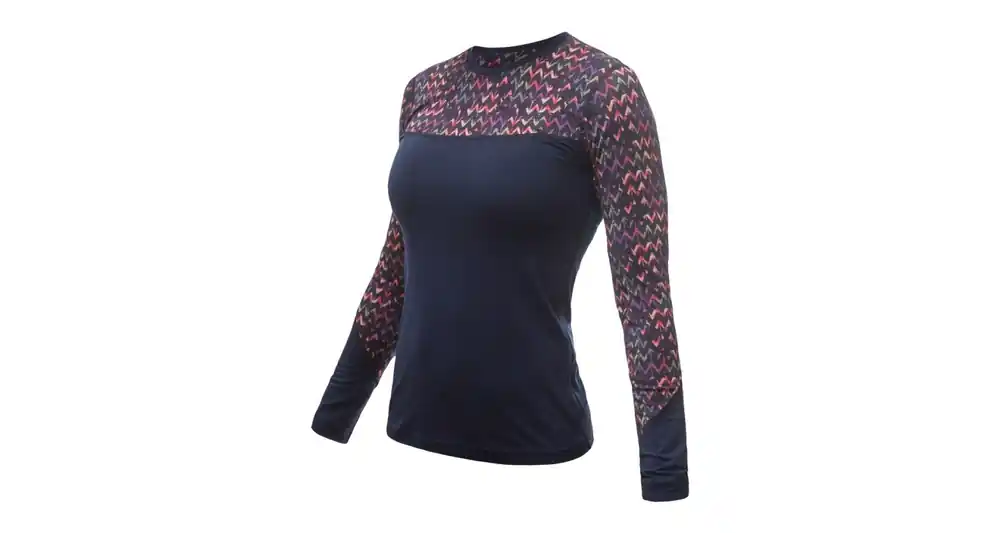 Functioneel dames T-shirt met lange mouwen Sensor Merino Impress Blauw/origami S Must-Have