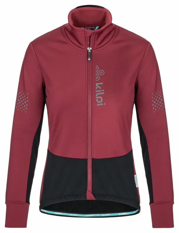 Dames softshell fietsjack Kilpi VELOVER-W donkerrood XS Bestel Nu