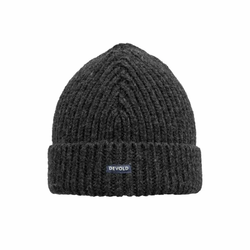 Wollen muts Devold Nansen Wool Beanie anthaciet Veilige Betaling