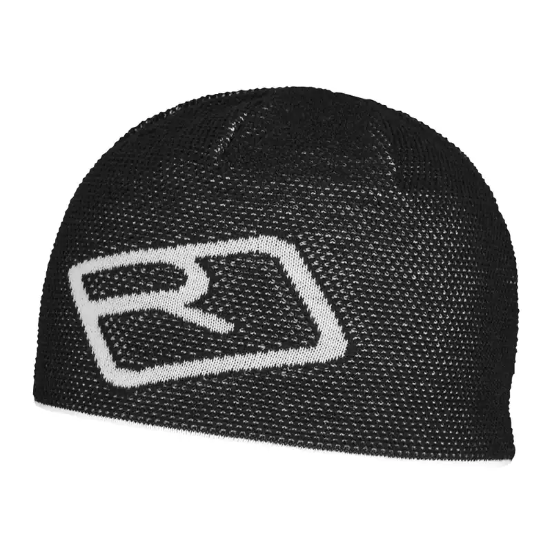 Gratis Retour Wollen muts Ortovox Merino Logo Knit Beanie zwart rave