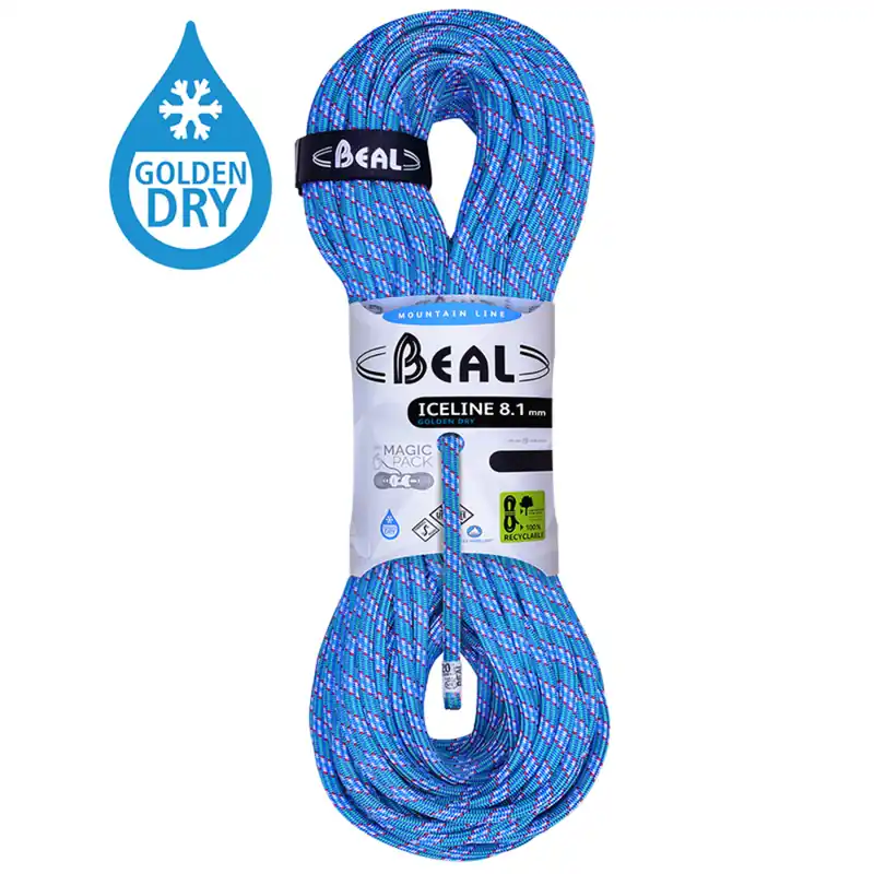 Koopje Touw Beal IJslijn 8,1 mm gouden droge Emeraude 60 meter