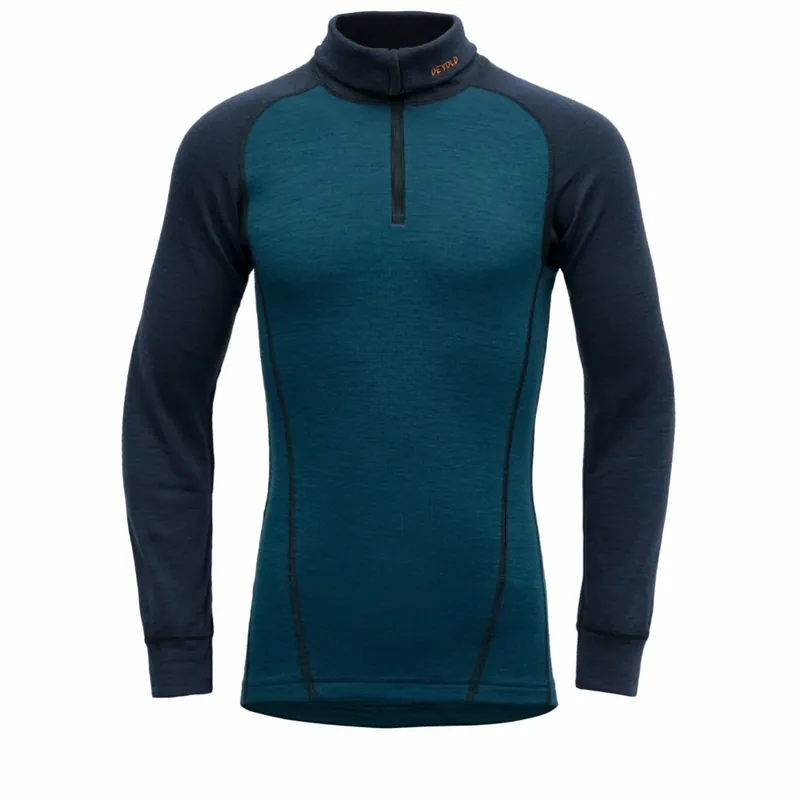 Beperkt Aanbod Kinderfunctionele coltrui Devold Duo Active Merino Zip Neck Junior Ink 16