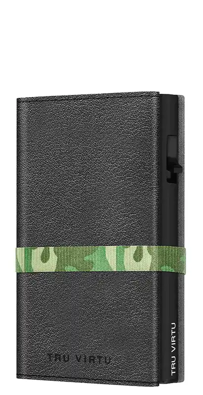 Favoriet Portemonnee Tru Virtu Klik & Schuifband Cross Nappaleer zwart