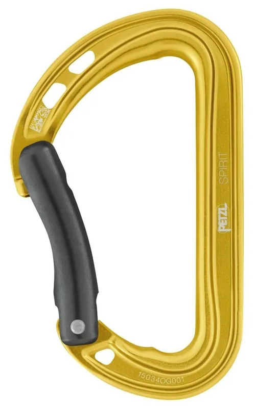 Populair Karabijnhaak Petzl Spirit Gebogen Poort Geel