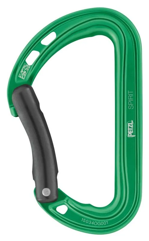 Karabijnhaak Petzl Spirit Gebogen poort Green Weekendaanbieding