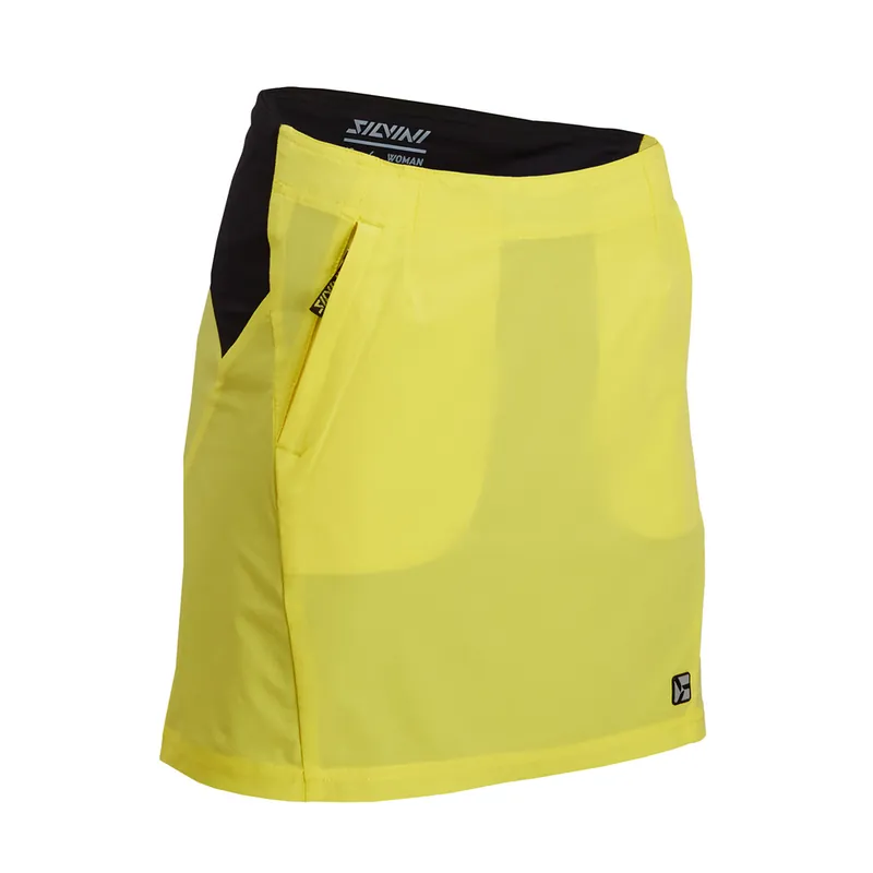 Dames fietsrok Silvini Invio Geel zwart XS Express Levering