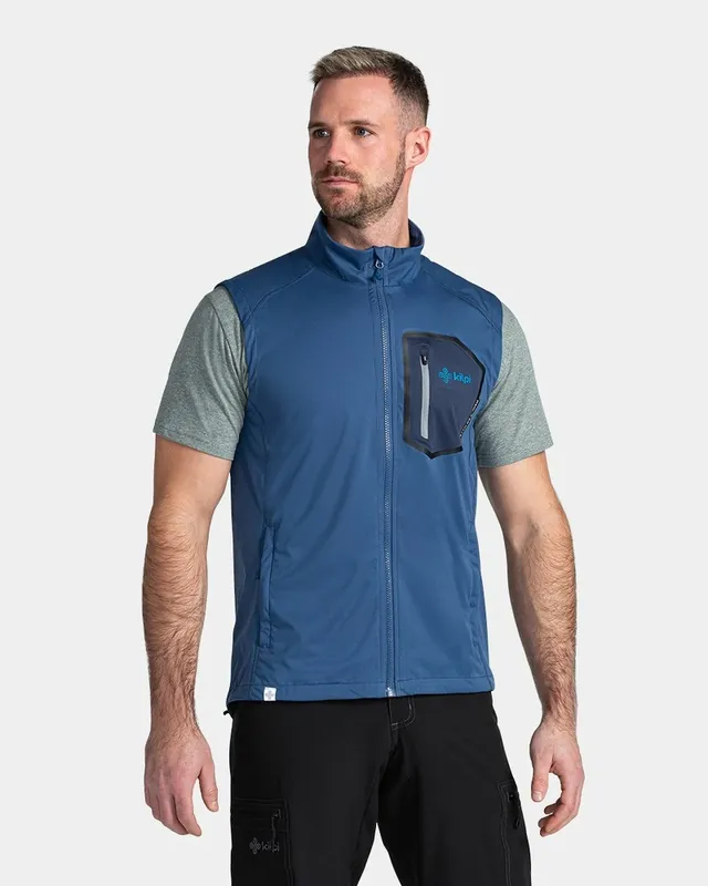 Heren softshell vest Kilpi Riell-M donkerblauw XS Finale Uitverkoop