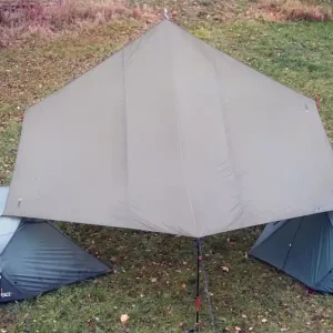 Koopje Groot zeildoek Warmpeace Chapito olijfgroen