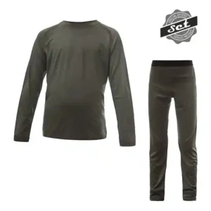 Goedkoop Kinder merino set Sensor Merino Air t-shirt + broek olijfgroen 90