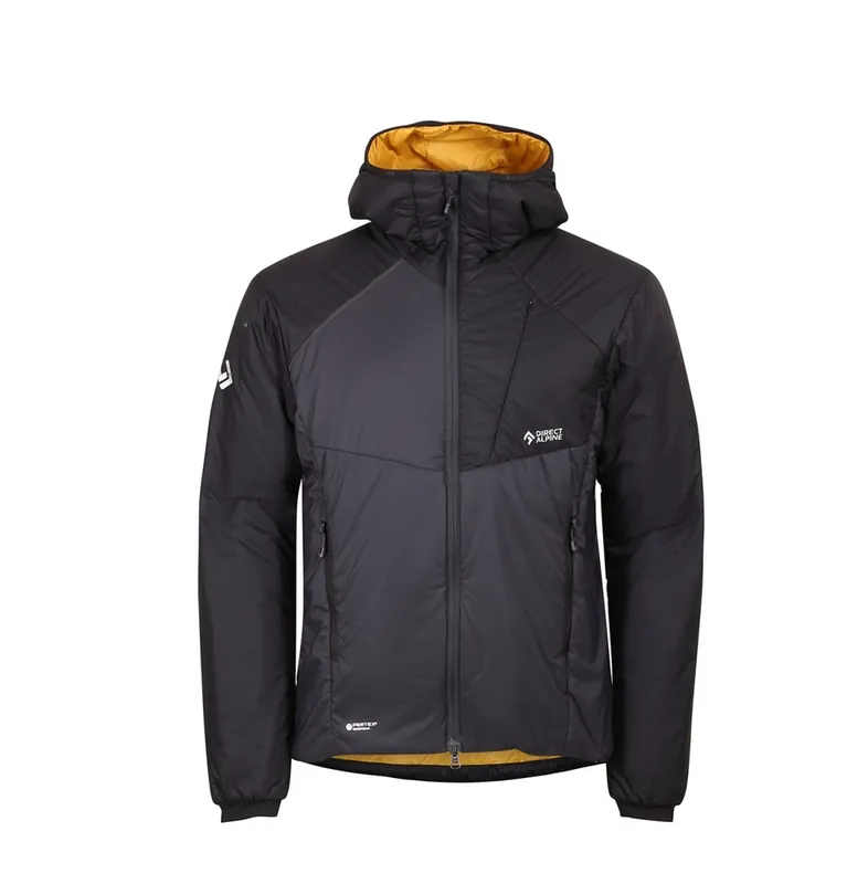 Merkproduct Heren geïsoleerde jas Direct Alpine Uniq antraciet/zwart S