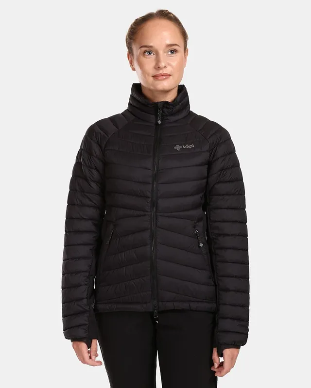 Geïsoleerde outdoorjas voor dames Kilpi Actis-W Zwart XS Beperkte Voorraad