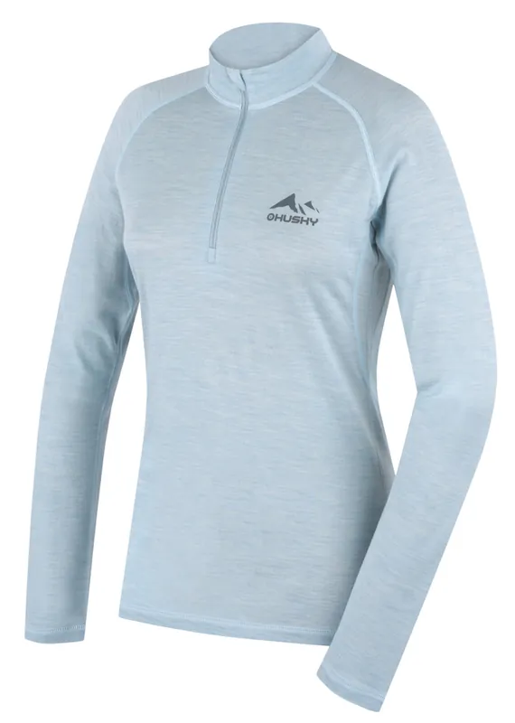 Exclusieve Aanbieding Functioneel merino T-shirt voor dames Husky Merow Zip L faded mint XS