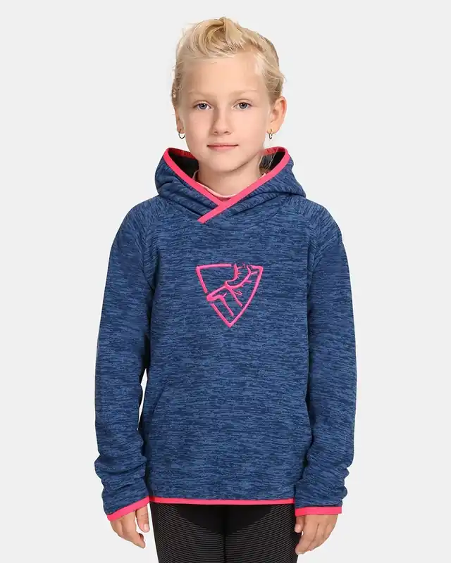 Gratis Retour Kinderfleece sweatshirt Kilpi Flond-JG donkerblauw 122