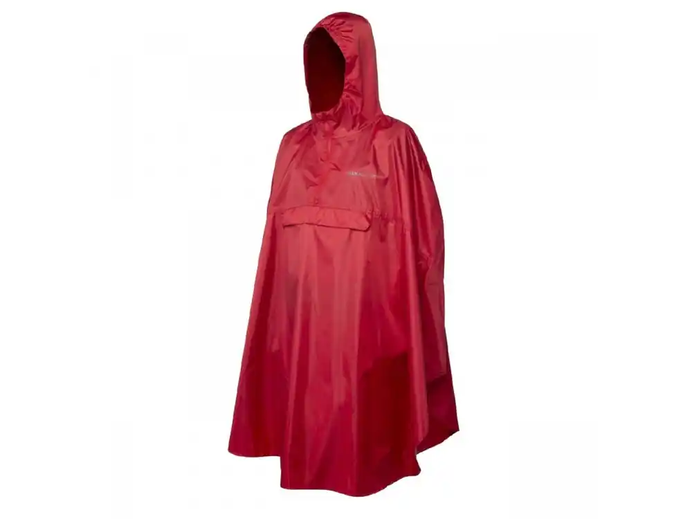 Gecertificeerd Regenjas Trekmates Rove Poncho rood