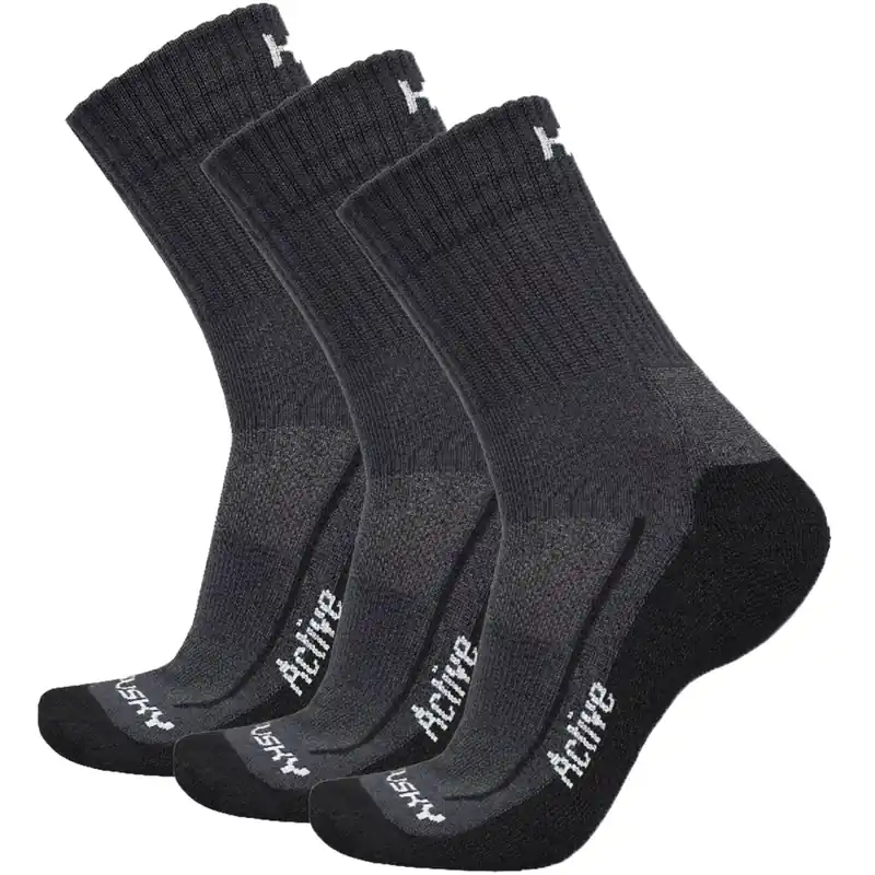 Gereduceerde Prijs Sokkenset Husky actief 3-pack zwart L (41-41)