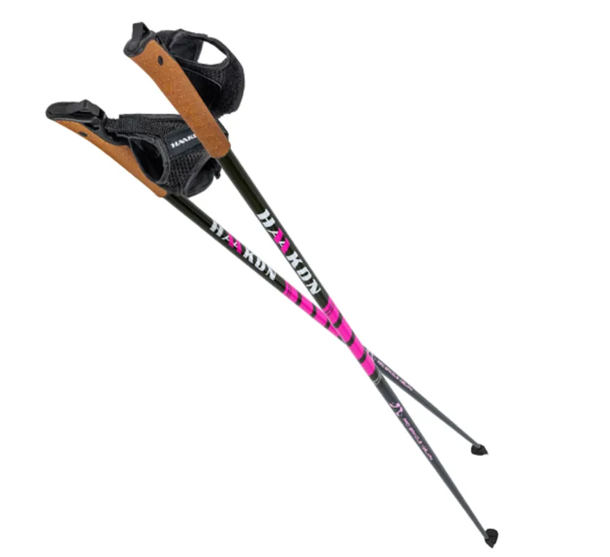 Nordic Walking stok HAAKON Zwart-roze 120 cm Betaalbaar