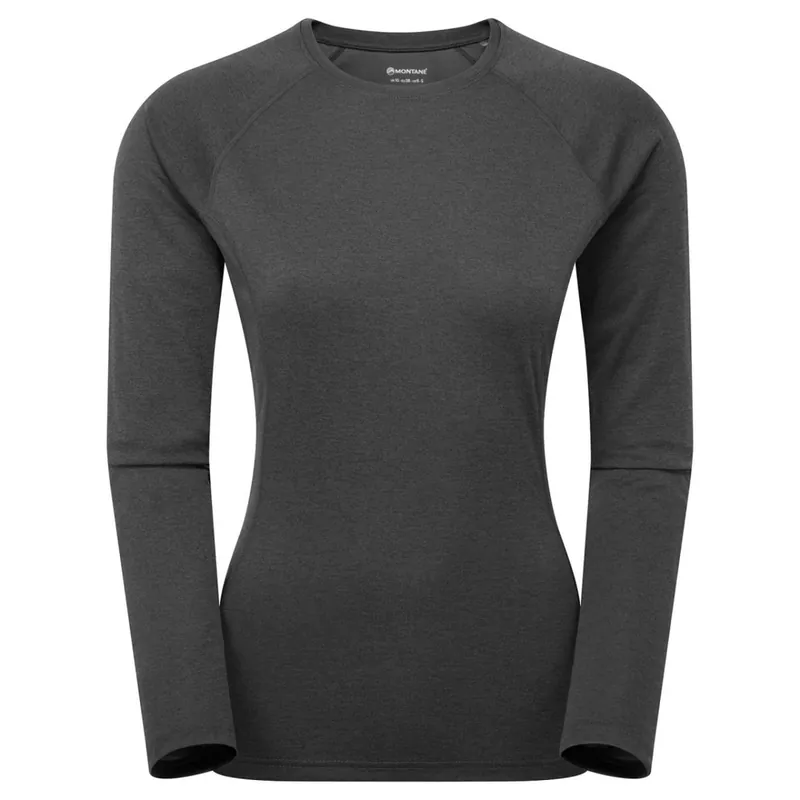 Koopje Dames T-shirt Montane Dames Dart T-shirt met lange mouwen Zwart S