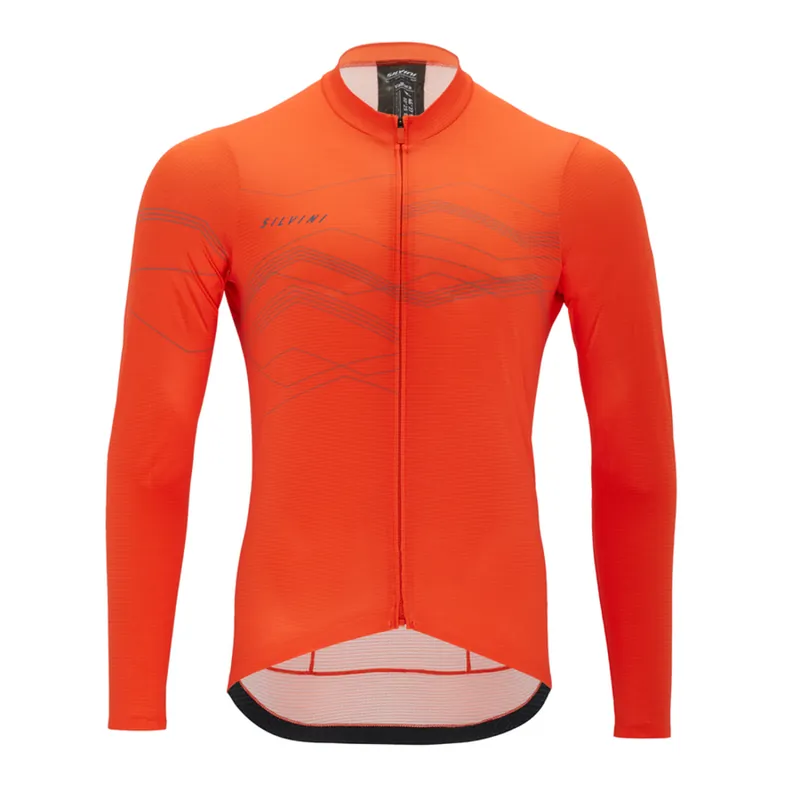 Herenshirt met lange mouwen Silvini Valfuro MD2200 robijn S Laatste Versie