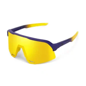 Snelle Levering Sportbril NEIBO Hawk Paars,geel/goud