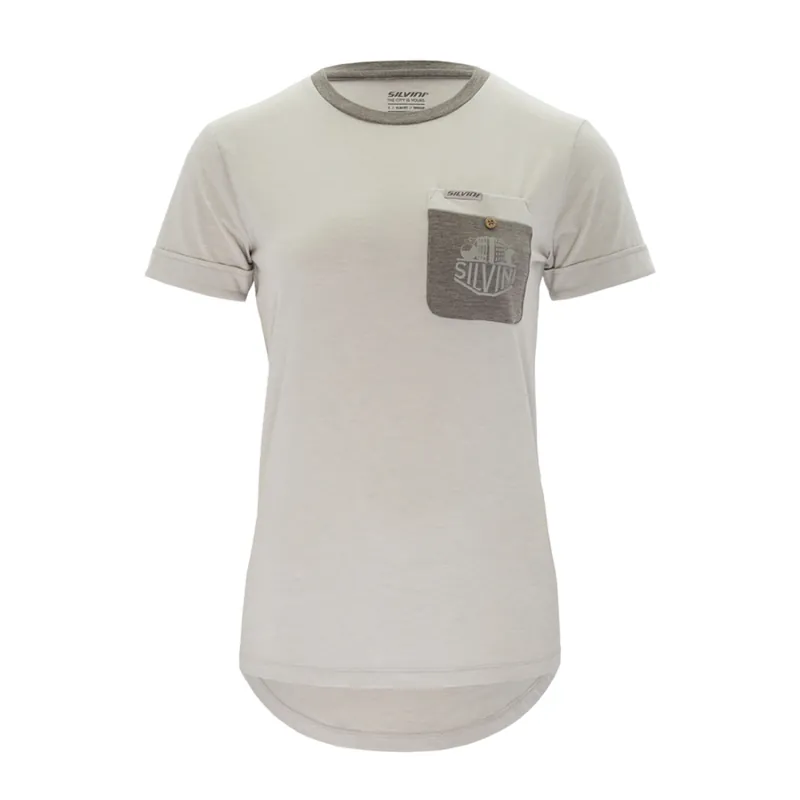 Dames T-shirt Silvini Calvisia wolkengrijs XS Nieuw