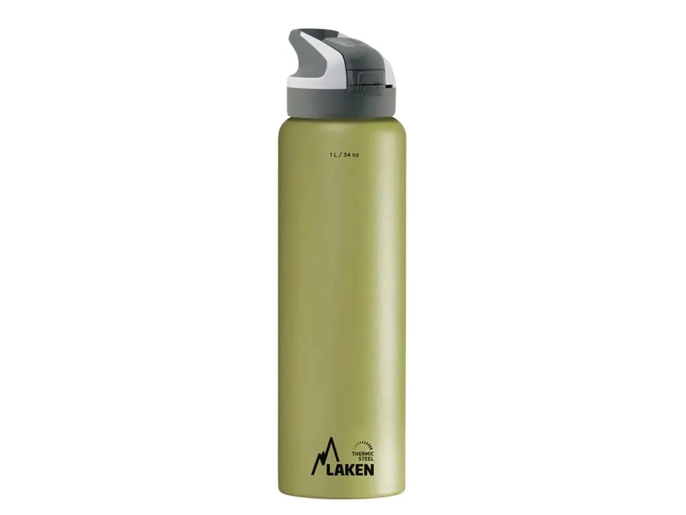 Express Levering LAKEN Thermobfles steel Summit 1000 ml kaki