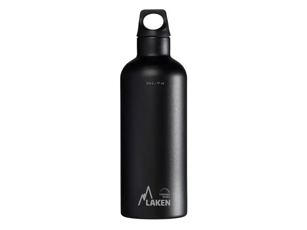 Nieuw LAKEN stalen thermofles Futura 500 ml zwart