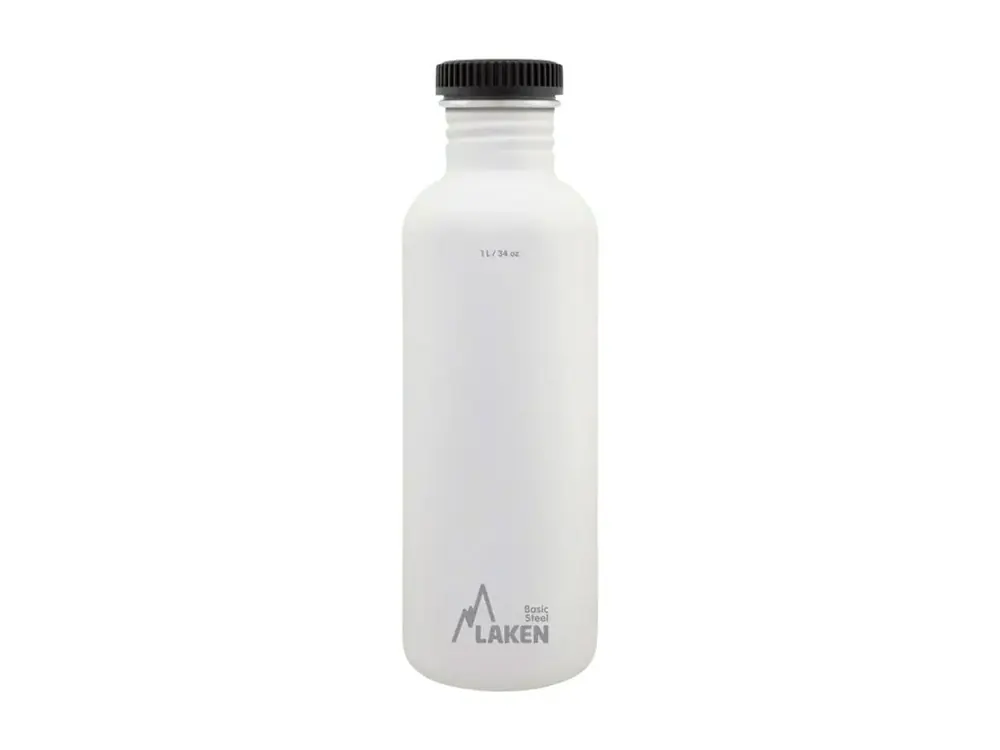 Snelle Levering LAKEN Gewoon stalen fles 1000 ml wit