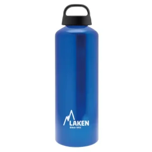 LAKEN Aluminium fles Classic 1000 ml blauw Op = Op