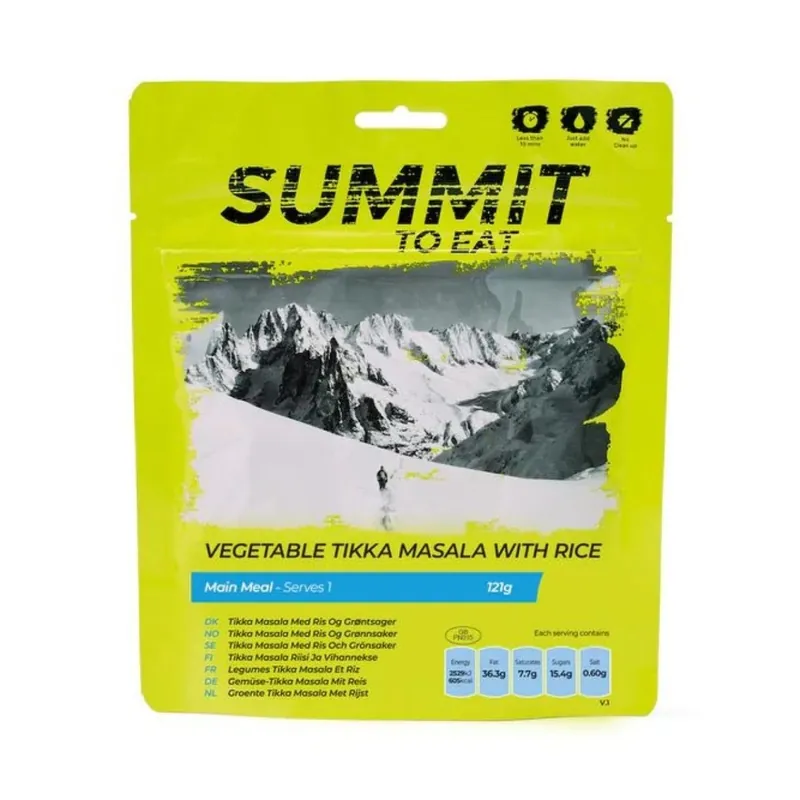 Summit To Eat Vegetarische Tikka Masala met rijst 121g/605kcal Lage Kosten