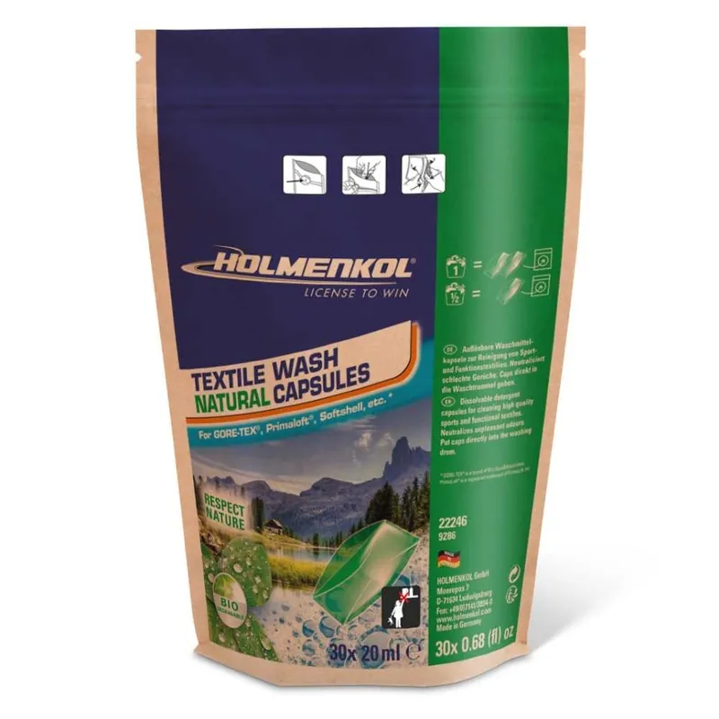 Voordeelprijs Holmenkol Textile Wash Natural wascapsules 30 stuks