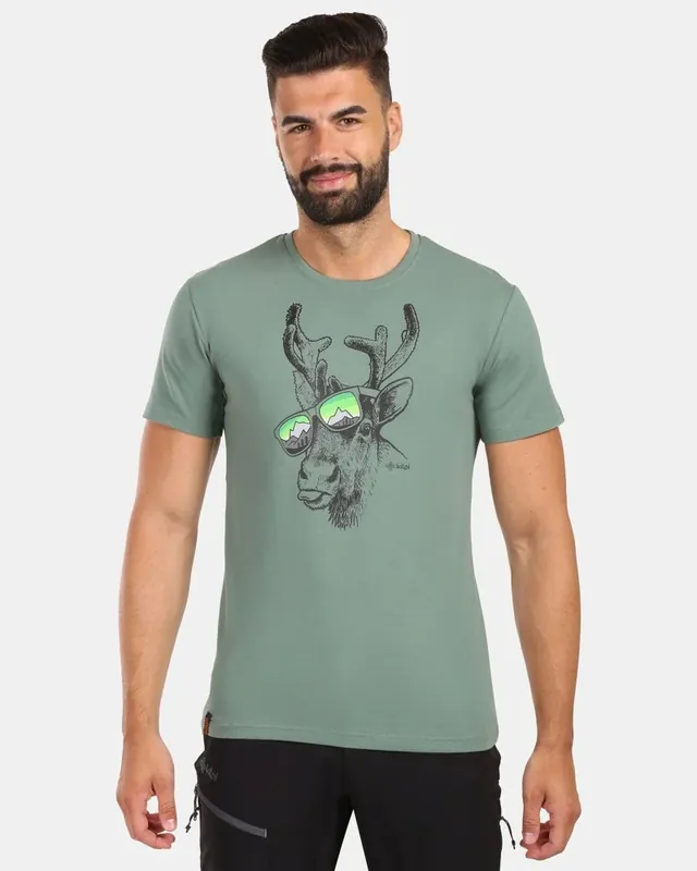 Veilige Betaling Kilpi DISCOVER-M T-shirt voor heren, kaki S