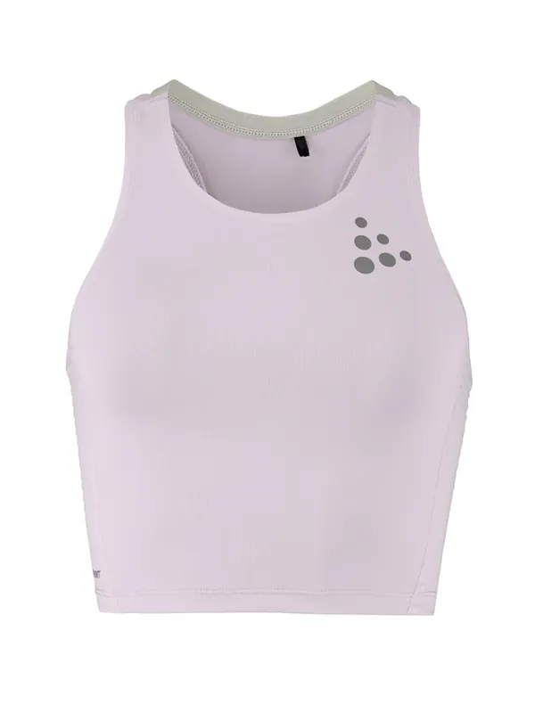 Beste Prijs Craft PRO Hypervent Cropped Top 2 roze hardloopshirt voor dames roze S