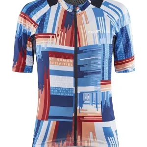 Craft ADV Endur Graphic damesfietsshirt donkerblauw met patroon XS Must-Have